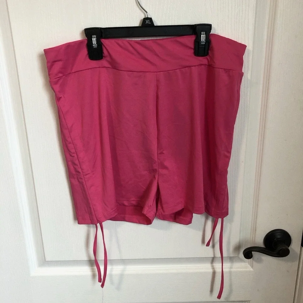 Threadbare Fitness Pink Active Shorts Womens Size 12 US Drawstring Side Gym Yoga